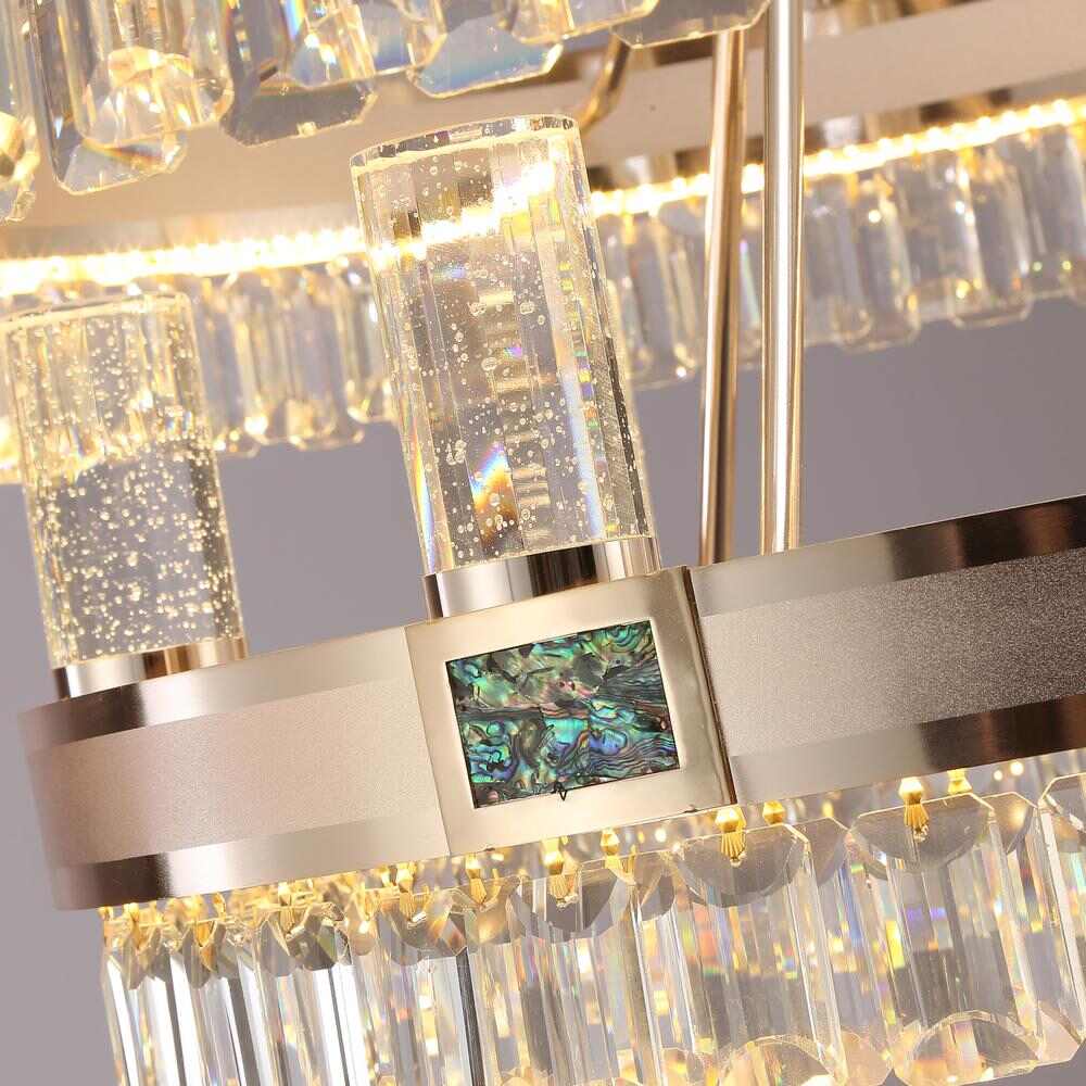 Crystal Cylindrical LED Pendent Light  details 3